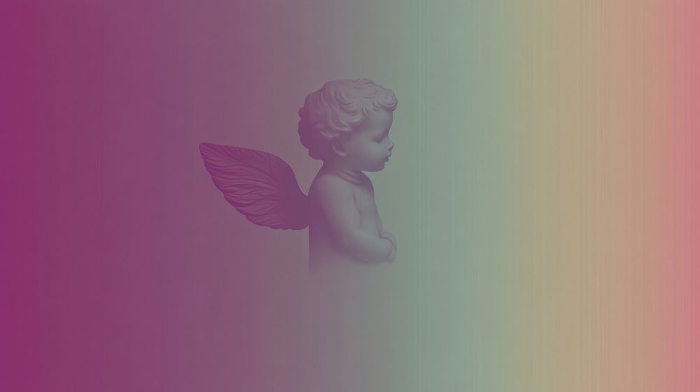 Background gradient angel cupid.