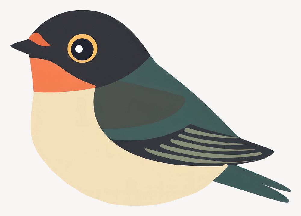 Bird illustration minimalist design vector