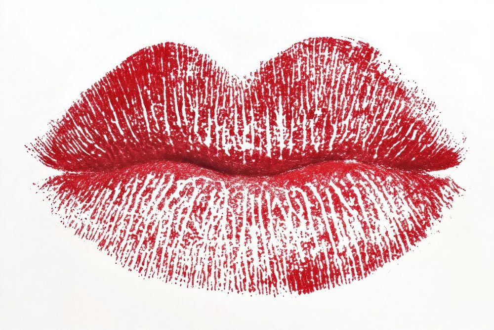 Kiss mark cosmetics lipstick print.