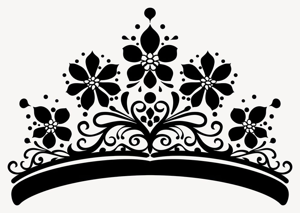 Floral Tiara tiara illustration accessories vector