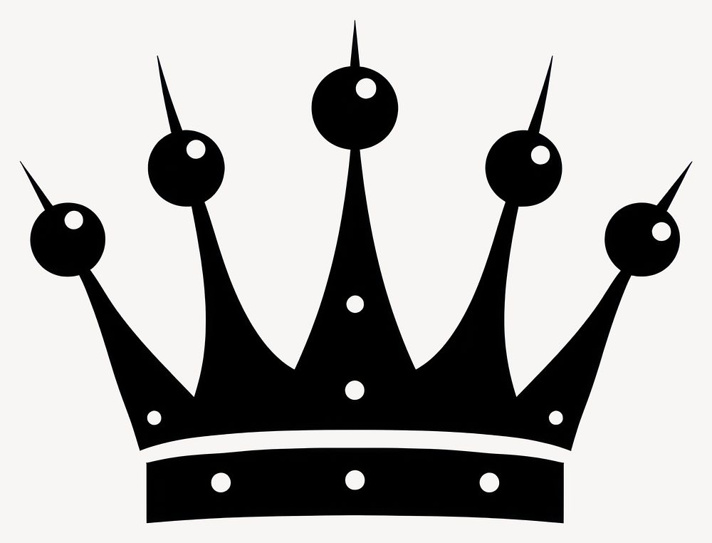 Star crown illustration silhouette elegant vector