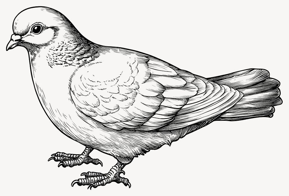 Dove art drawing sketch vector