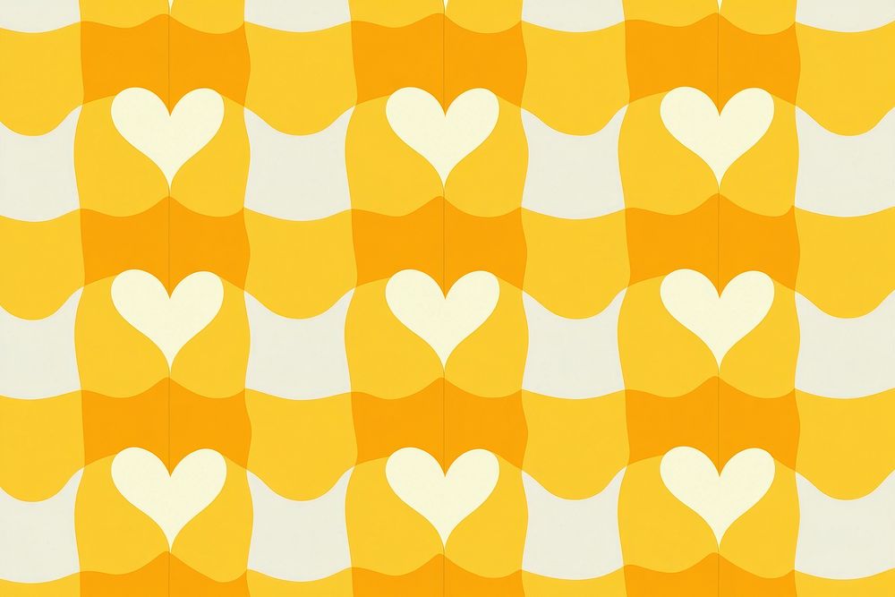 Pattern yellow design heart.