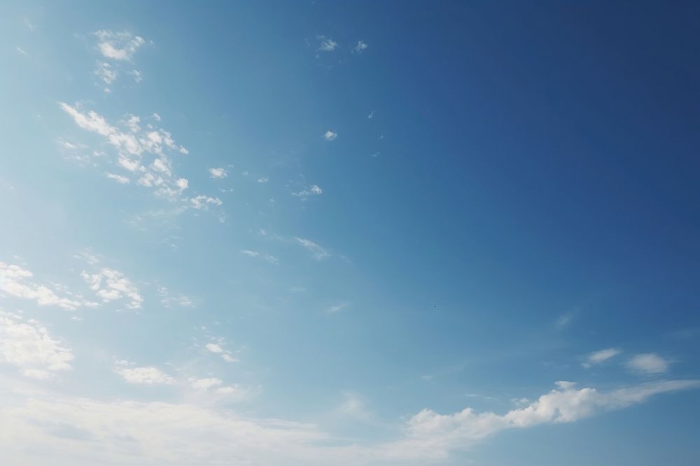 Blue sky with cirrus clouds atmosphere outdoors horizon.