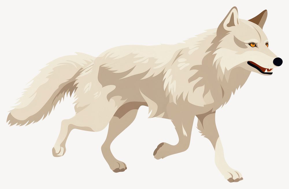 Wolf running wolf illustration animal vector