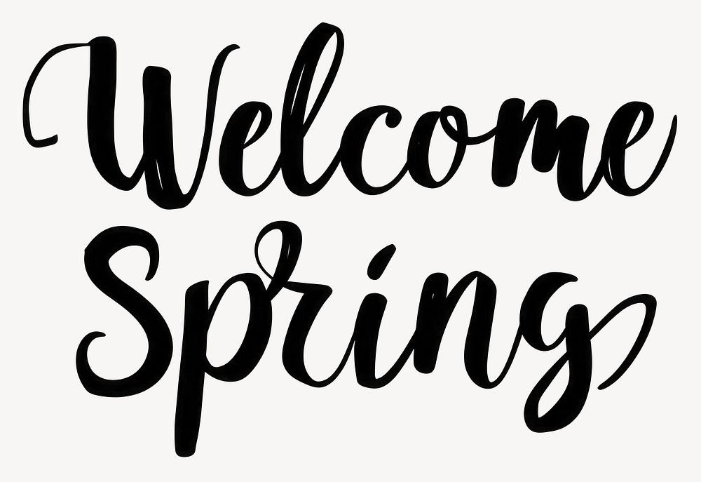 Illustration minimal welcome spring vector