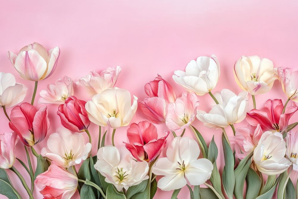 Tulip flowers borders tulips background pink.