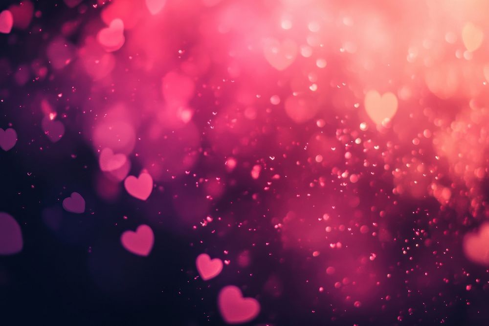 Valentine's background hearts bokeh.