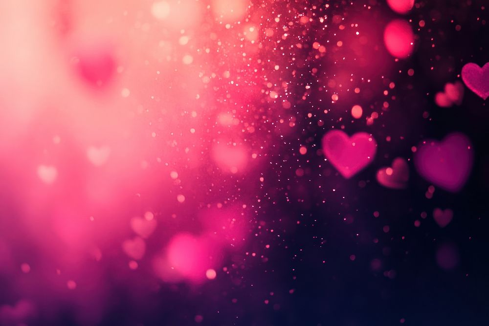 Valentine's background hearts bokeh.