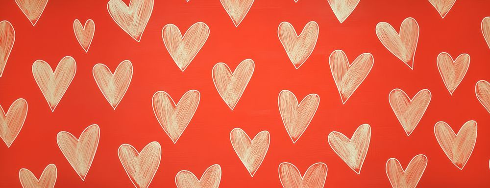 White heart-line-shaped patterns hearts illustration background.