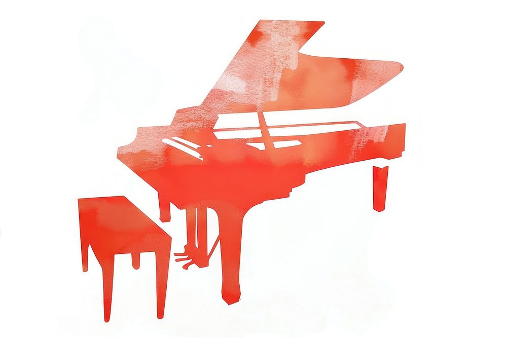 Piano illustration watercolor instrument keyboard.