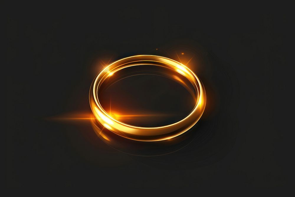 An isolated gold blink light effect ring accessories accessory.