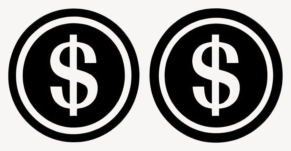 Coin symbols black icons  vector