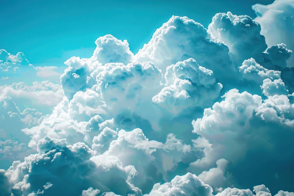 Beautiful blue sky with white clouds weather nature phenomenon.