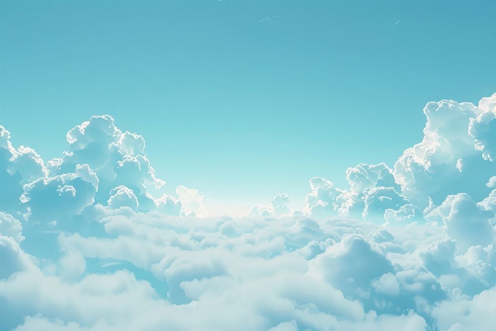 Blue sky with cirrus clouds cloudscape atmosphere outdoors.