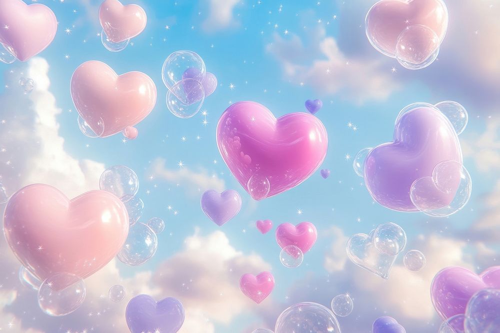 Illustration background floating bubbles.