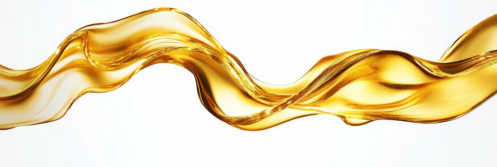 Golden liquid banner dynamic clothing footwear.