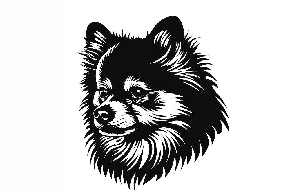 Collection portrait Pomeranian dog illustration graphic animal.