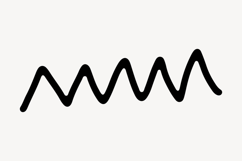 Minimalist zigzag line art, element vector