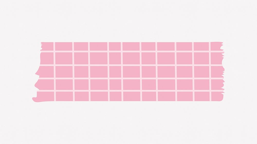 Pink grid tape design vector