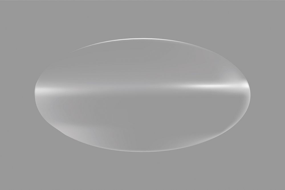 Futuristic sleek metallic ellipse sticker