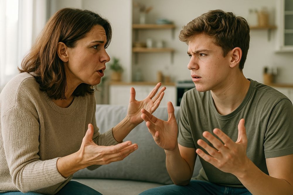 Mother-son disagreement tension | Free Photo - rawpixel