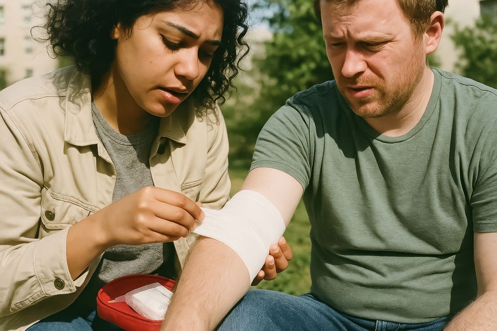 First aid assistance outdoors injury | Free Photo - rawpixel