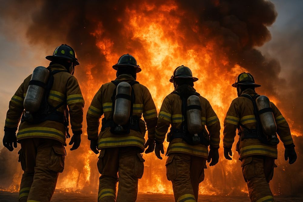 The Brave Firefighters Battling The Maunakea East Slope Wildland Fire - xgc4ssz