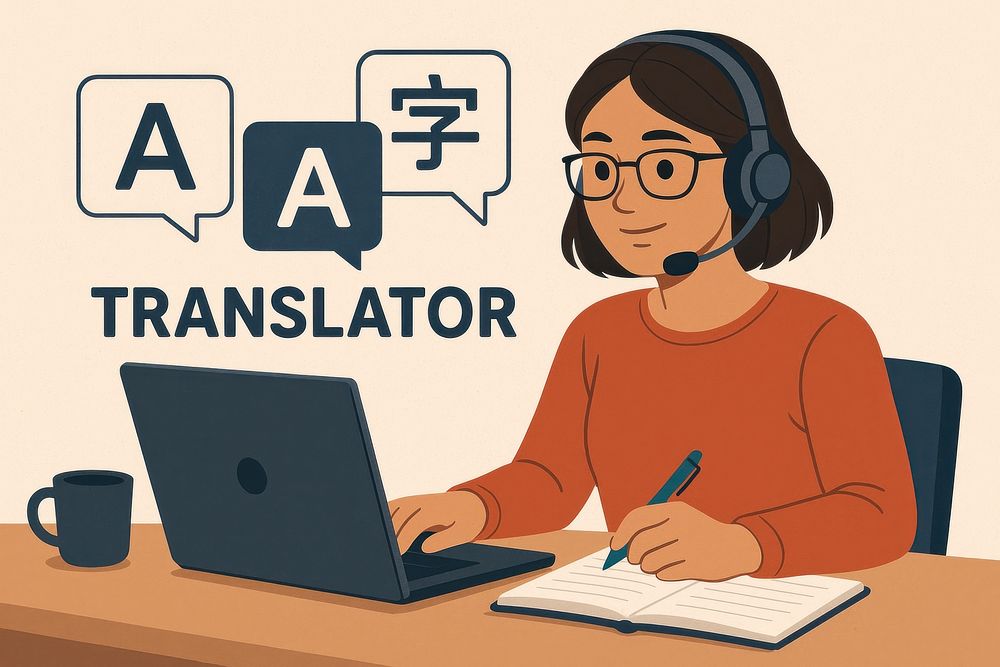 Translator working online efficiently | Free Photo Illustration - rawpixel