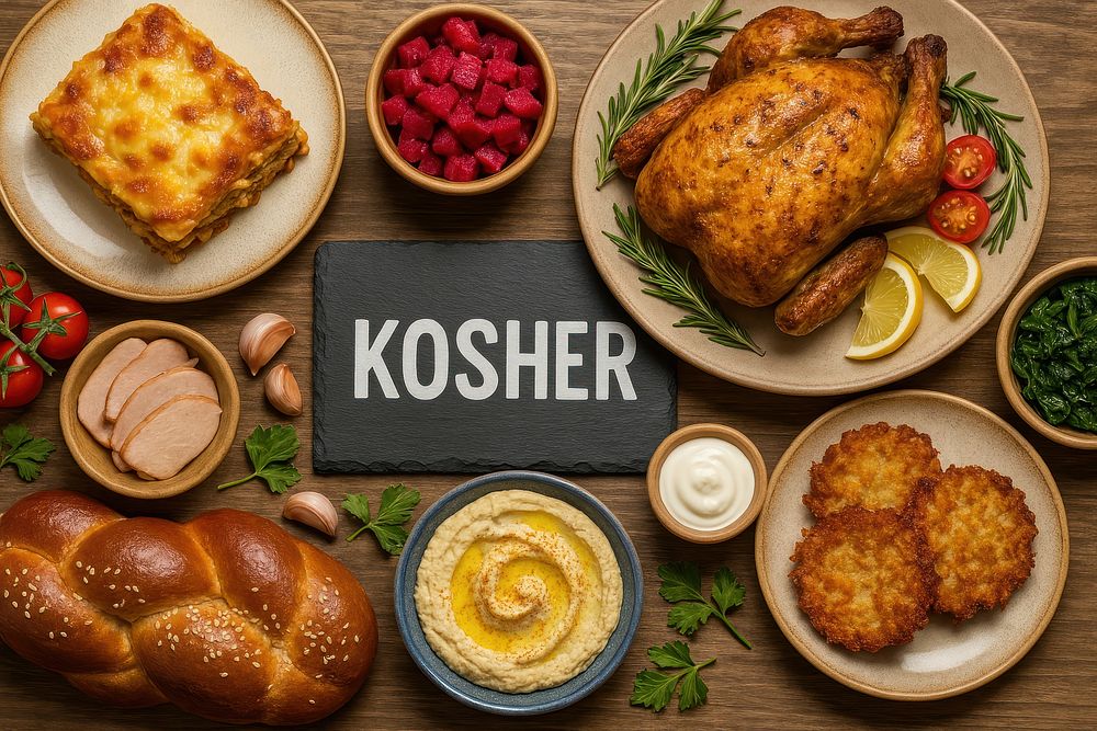 Delicious Kosher Meal Spread Free Photo Rawpixel