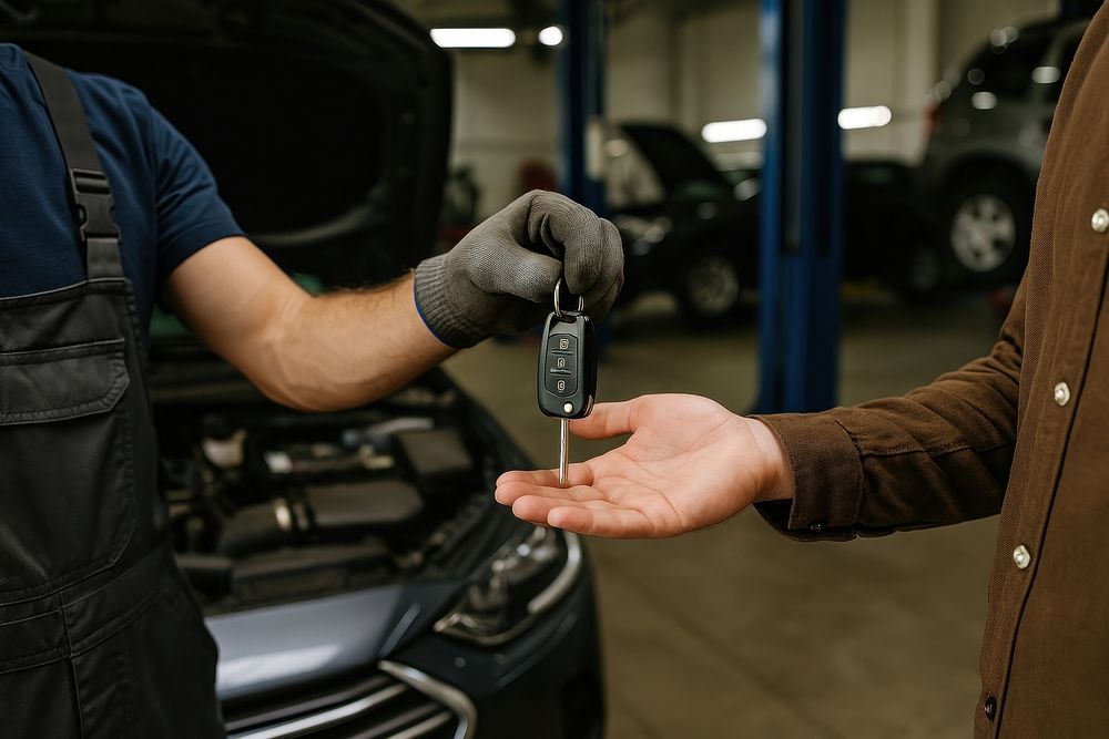 Car service key handover moment | Free Photo - rawpixel