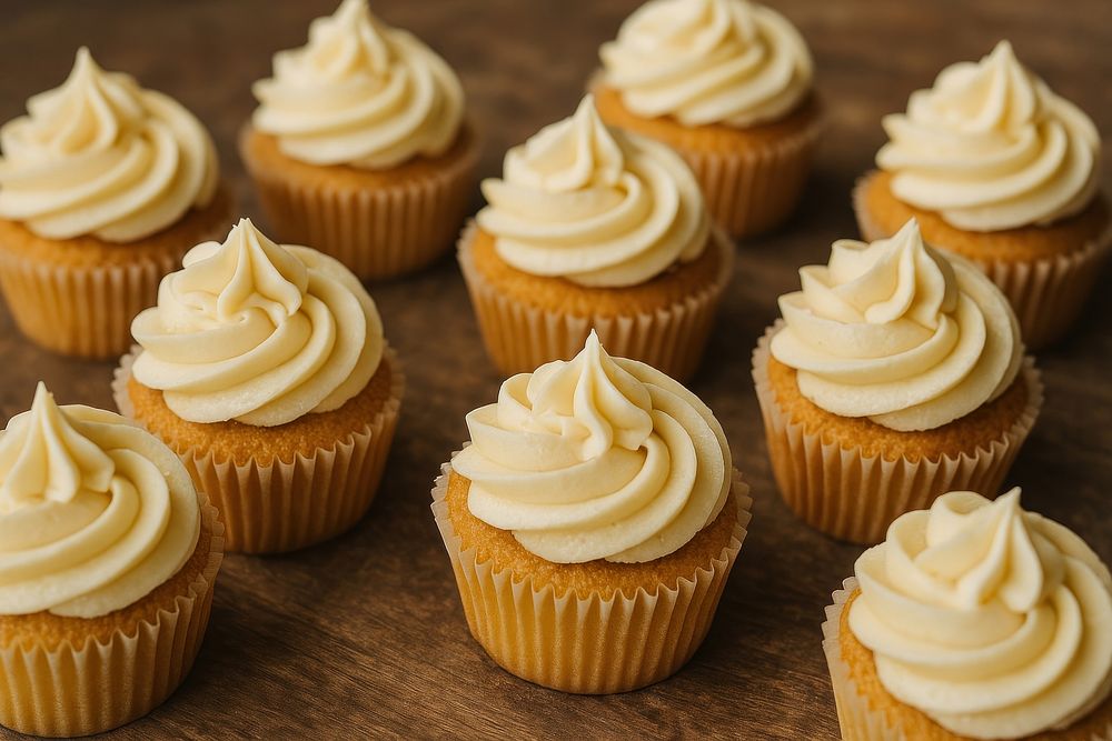Delicious vanilla cupcakes with frosting | Free Photo - rawpixel