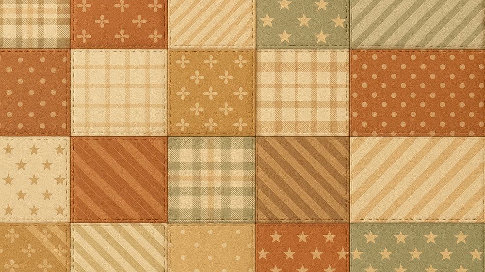 Vintage patchwork quilt pattern desktop | Free Photo Illustration ...