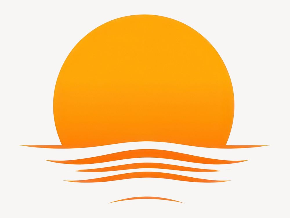 Simple orange sun icon illustration | Free Vector - rawpixel