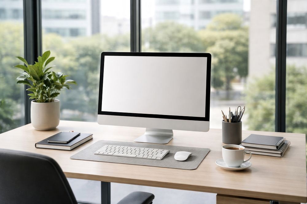 Light Keyboard Computer Plant Mockup Images | Free Photos, PNG Stickers ...