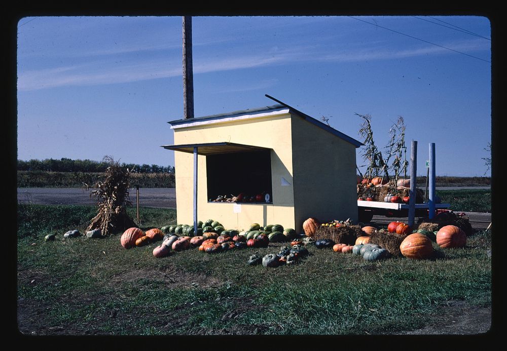 Farm stand, Frederick, South Dakota (1987) photography in high resolution by John Margolies. Original from the Library of…
