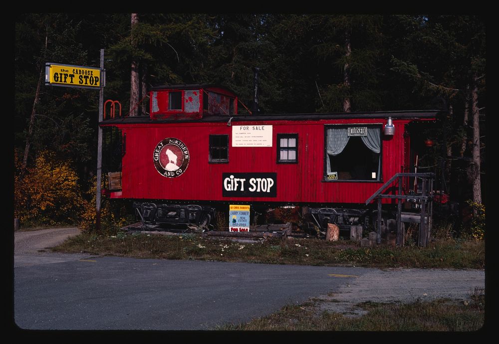 Caboose and Loose Caboose, Whitefish, Montana (1987) photography in high resolution by John Margolies. Original from the…