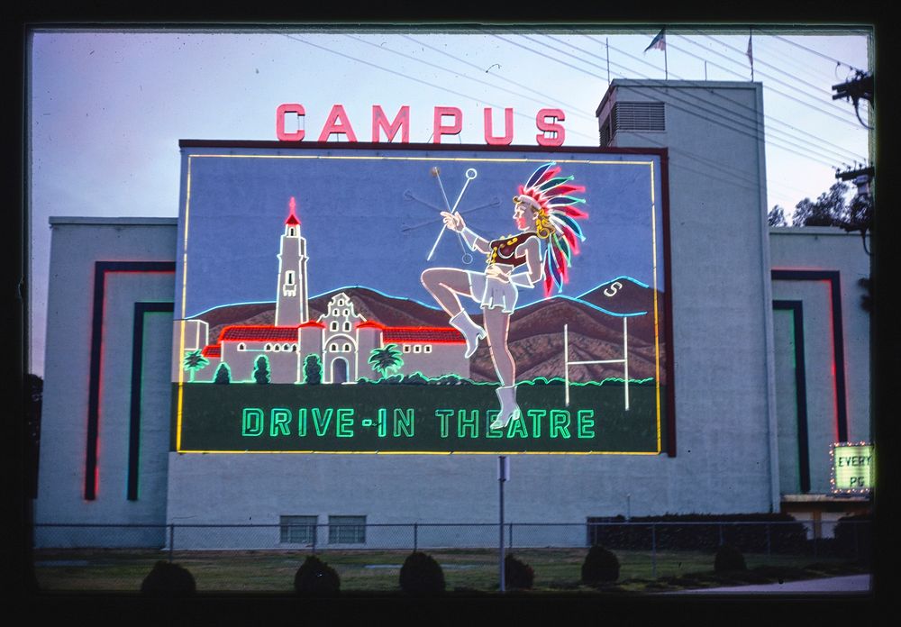 Campus Drive-In, San Diego, California (1979) photography in high resolution by John Margolies. Original from the Library of…