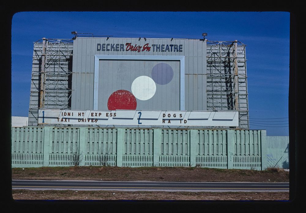 Decker Drive-In, Baytown, Texas (1979) photography in high resolution by John Margolies. Original from the Library of…