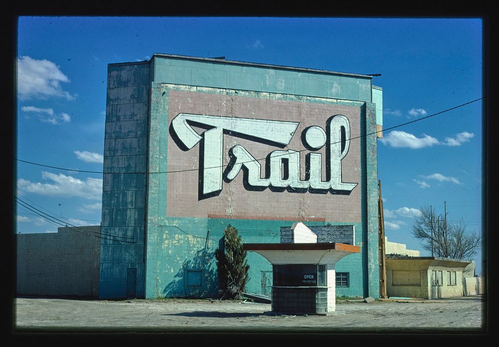Trail Drive-In, Amarillo, Texas (1977) photography in high resolution by John Margolies. Original from the Library of…