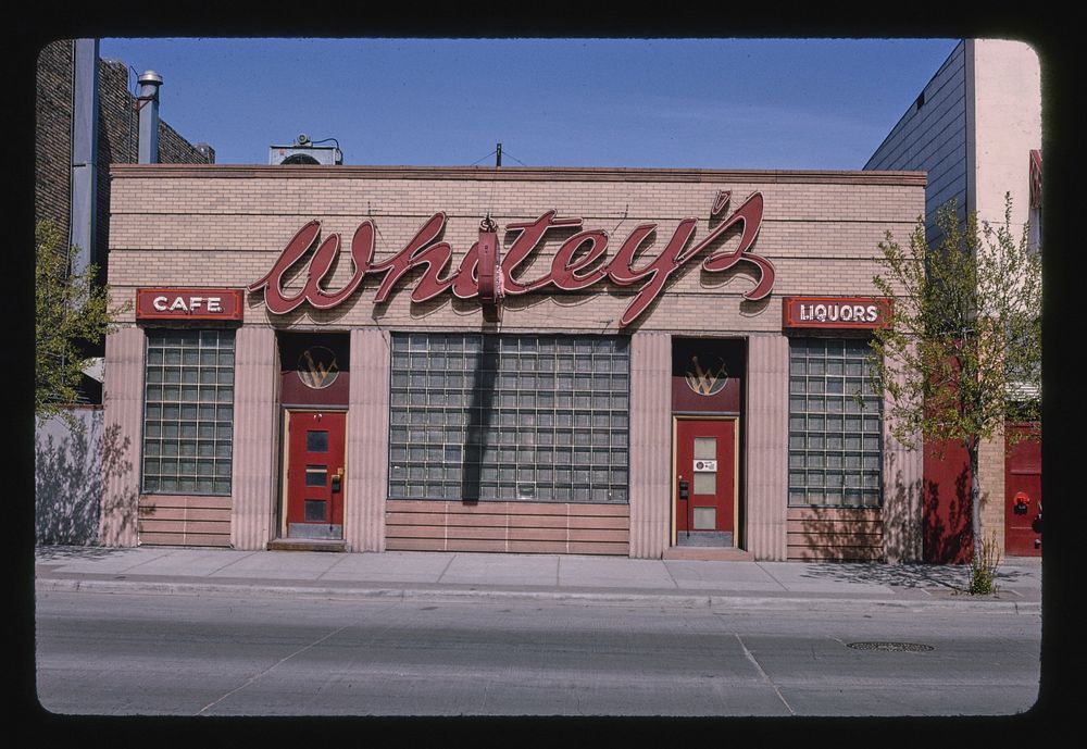 Whitey's Cafe, East Grand Forks, Minnesota (1992) photography in high resolution by John Margolies. Original from the…