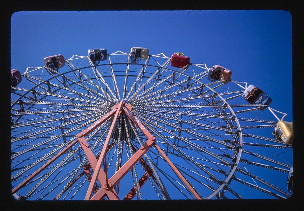 Sky diver ride, Seaside Heights, New Jersey (1978) photography in high resolution by John Margolies. Original from the…