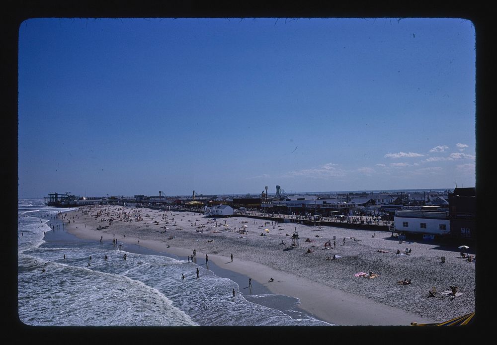 Skyline above, Seaside Heights, New Jersey (1978) photography in high resolution by John Margolies. Original from the…