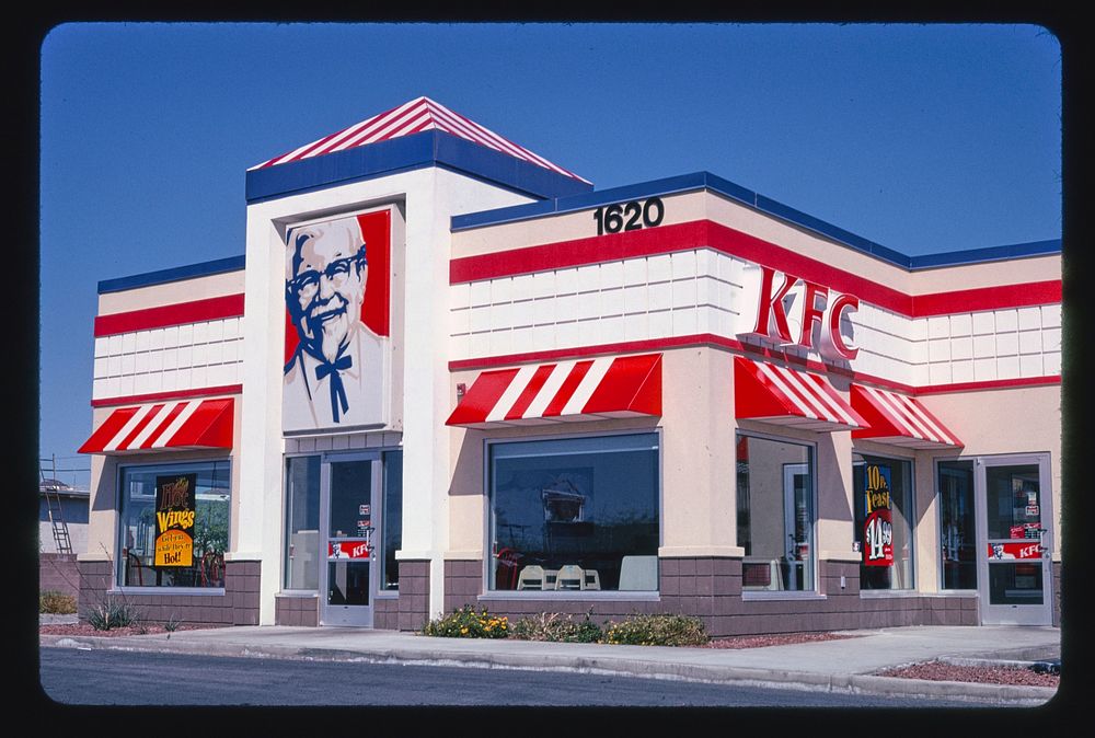 Kentucky Fried Chicken, Route 93, Boulder City, Nevada (2003) photography in high resolution by John Margolies. Original…