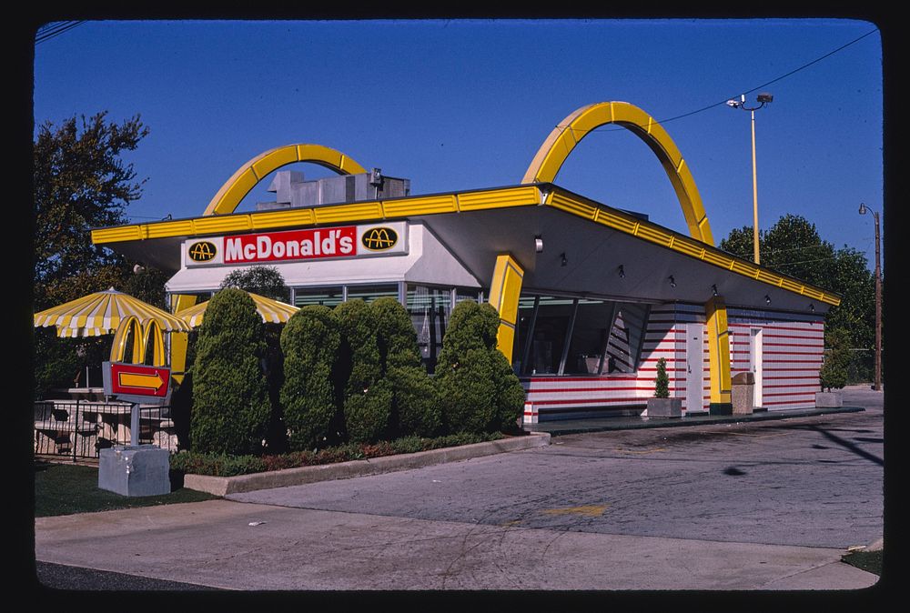 McDonald's, Route 11, Birmingham, Alabama (1980) photography in high resolution by John Margolies. Original from the Library…