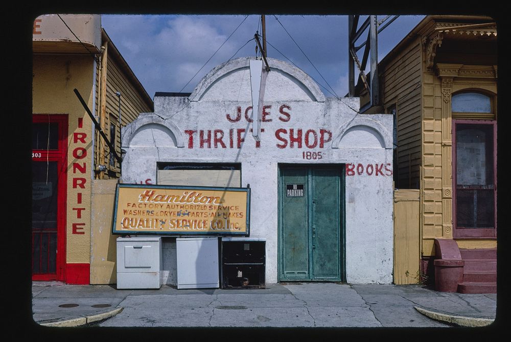 Joe's Thrift Shop, Rampart [i.e. St. Claude Street] & Anthony Streets, New Orleans, Louisiana (1982) photography in high…