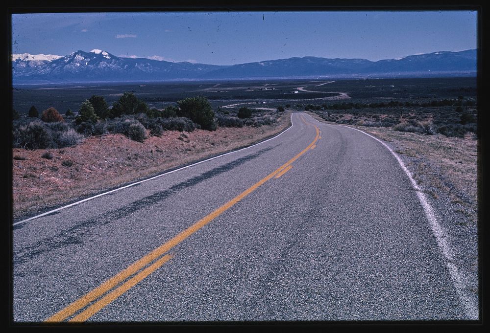 Highway 567, junction, near Taos, Taos, New Mexico (2003) photography in high resolution by John Margolies. Original from…