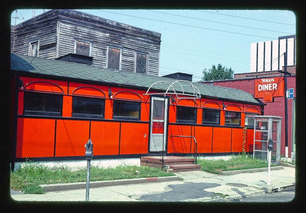 Shipp's Diner, S. Main Street, South Norwalk, Connecticut (1979) photography in high resolution by John Margolies. Original…