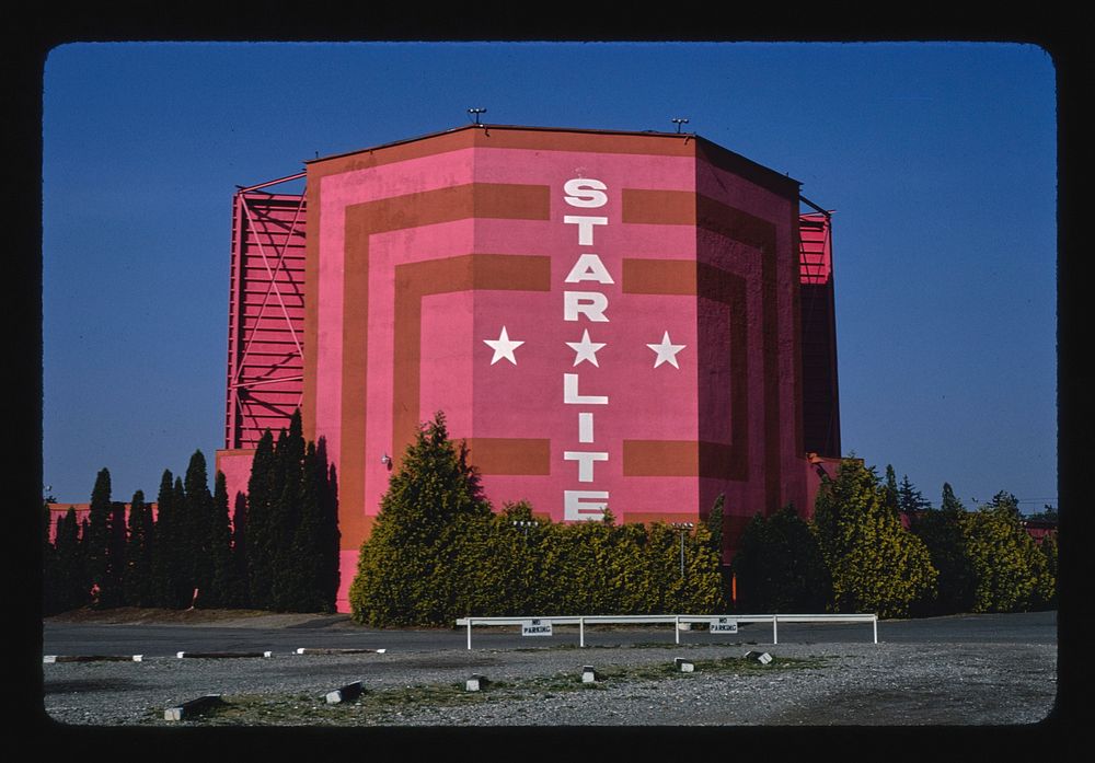 Star Lite Drive-in Theater, S. Tacoma Way, Tacoma, Washington (1980) photography in high resolution by John Margolies.…