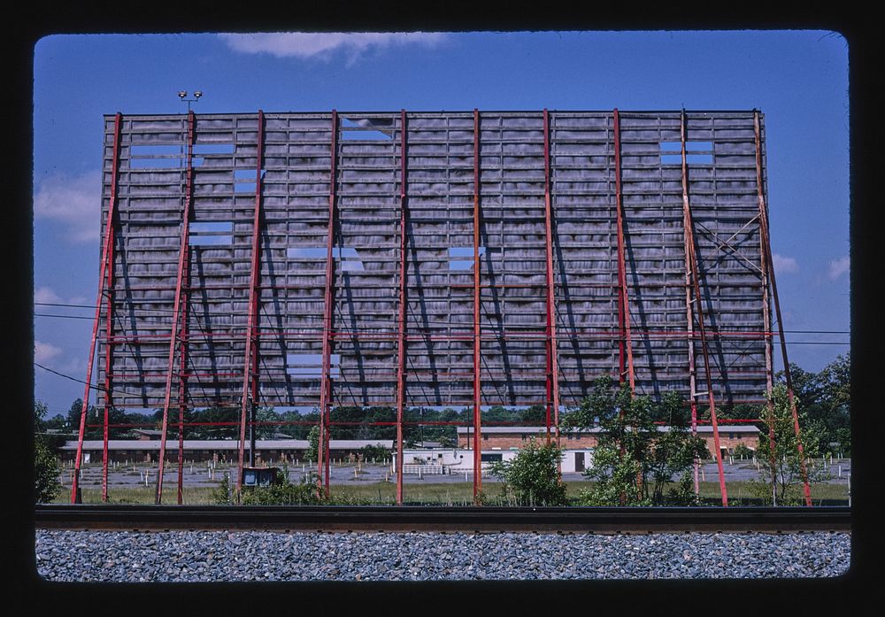 Drive-in Theater, Route 129, Warner Robins, Georgia (1982) photography in high resolution by John Margolies. Original from…